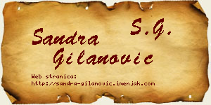 Sandra Gilanović vizit kartica